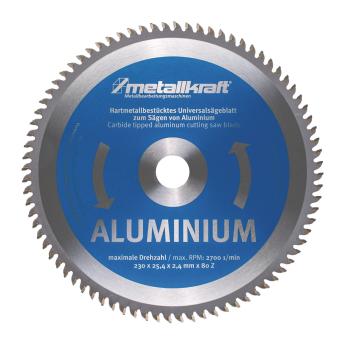 Metallkraft Sägeblatt für Aluminium  Ø 230 x 2,4 x 25,4 mm