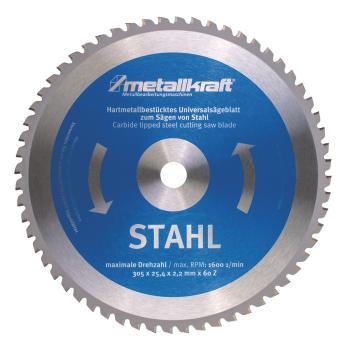 Metallkraft Sägeblatt für Stahl  Ø 305 x 2,4 x 25,4 mm