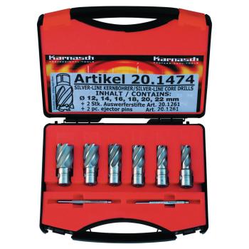 Metallkraft Kernbohrer-Set  SILVER-LINE 25 Weldon Set