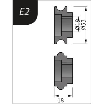 Metallkraft Biegerollensatz  Typ E2, Ø 53 x 19 x 18 mm