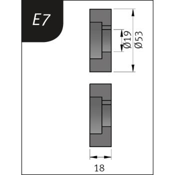 Metallkraft Biegerollensatz  Typ E7, Ø 53 x 19 x 18 mm