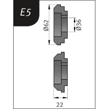 Metallkraft Biegerollensatz  Typ E5, Ø 62 x 26 x 22 mm