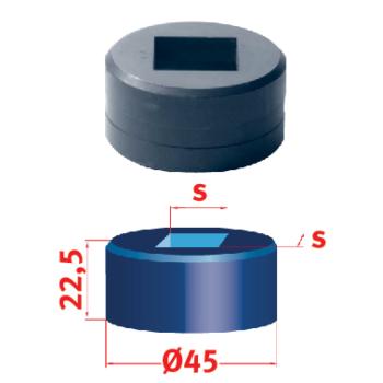 Metallkraft Vierkant-Matrize  Nr.45 13,2 mm