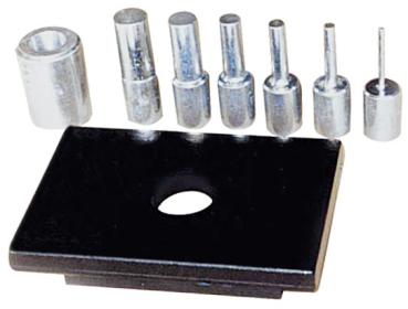 Metallkraft 6-teiliger Druckdornsatz mit Lochplatte  für WPP 30
