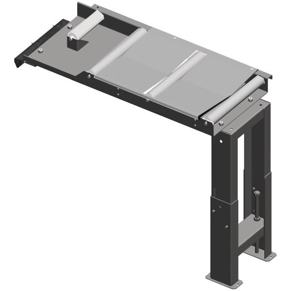 Metallkraft Verbindungsrollenbahn  390 mm, Abfuhrseite, für 60°-Schnitte