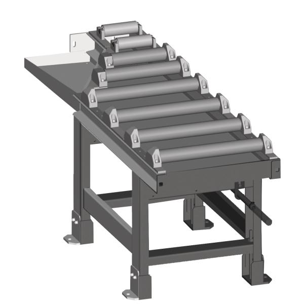 Metallkraft Rollenbahn  2000 x 520 mm, Abfuhrseite, motorisch, für 60°-Schnitte