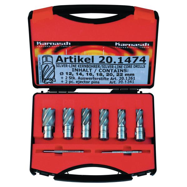 Metallkraft Kernbohrer-Set  SILVER-LINE 25 Weldon Set