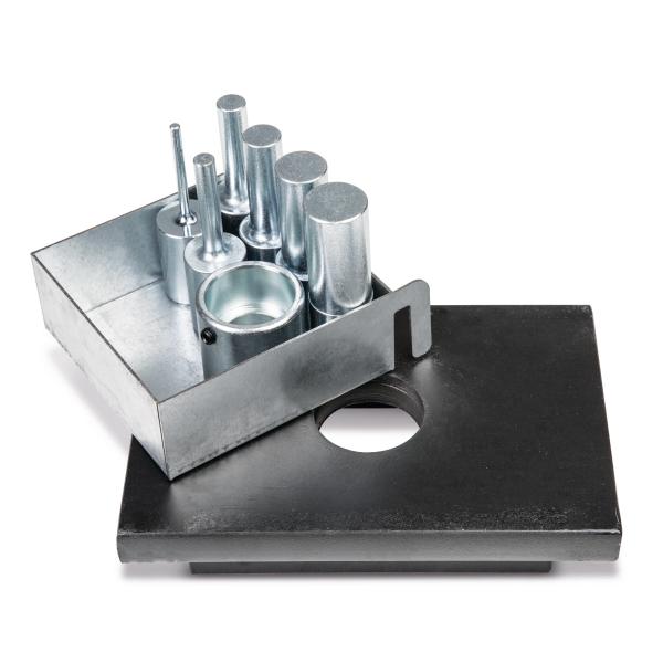 Metallkraft 6-teiliger Druckdornsatz mit Lochplatte  für WPP 15