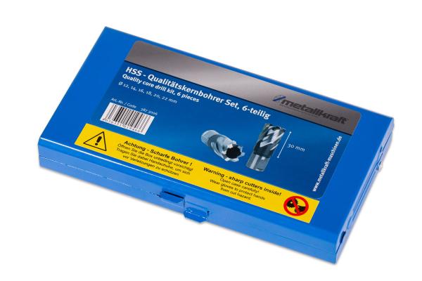 Metallkraft Kernbohrerset 25mm 6-teilig 12/14/16/18/20/22