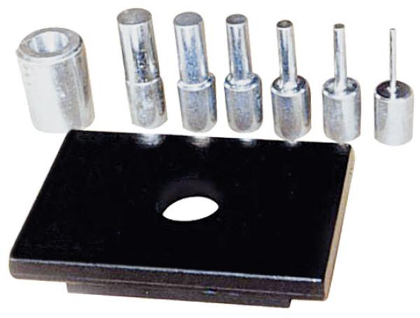 Metallkraft 6-teiliger Druckdornsatz mit Lochplatte  für WPP 20